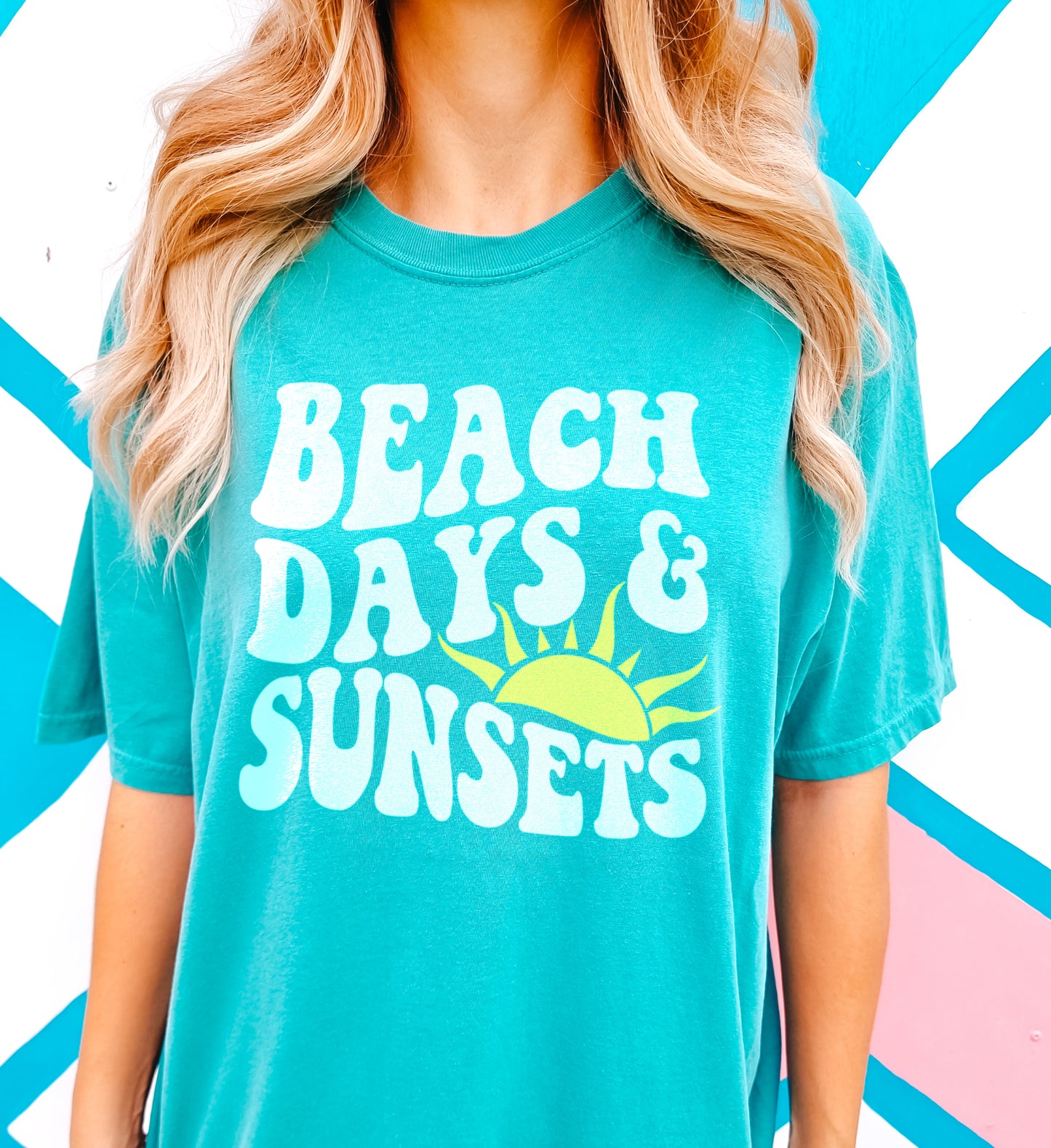 Beach Days and Sunsets Retro Summer Beach Shirt