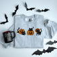 Black Cats and Pumpkins Cute Spooky Halloween Sweatshirt