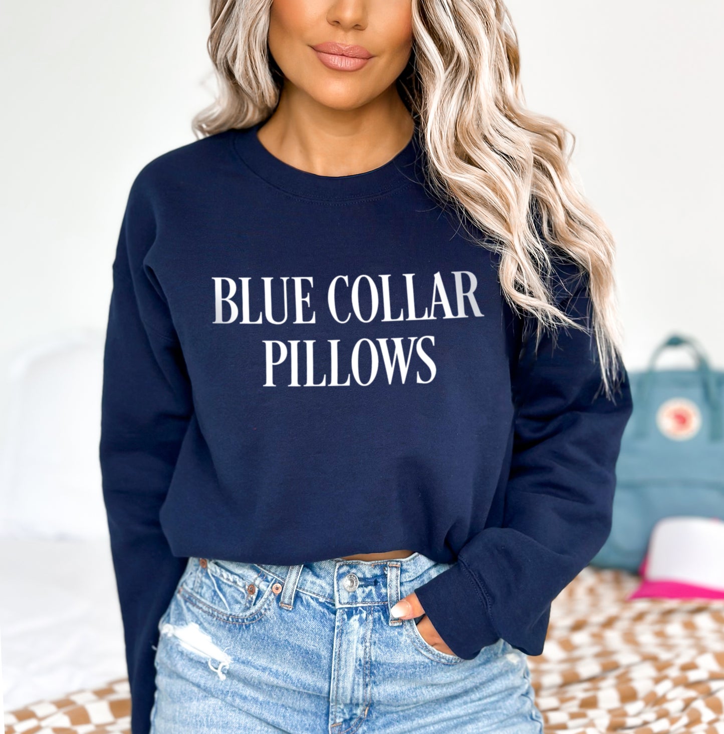 Blue Collar Pillows Sweatshirt