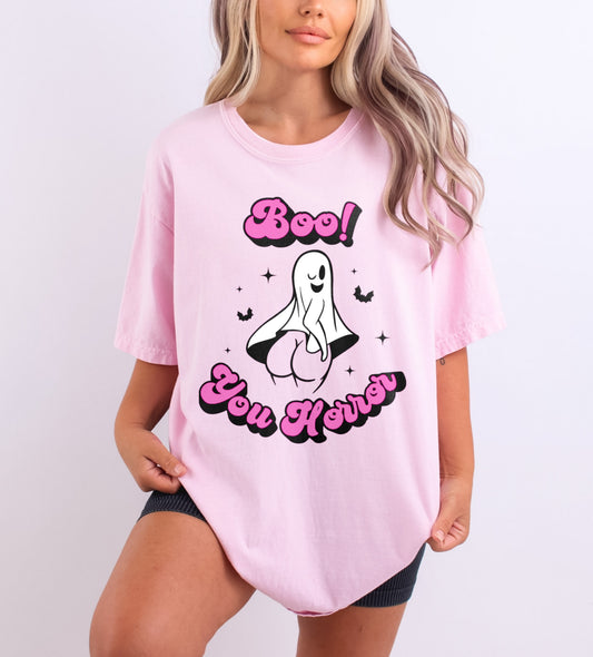 Boo You Horror Funny Sexy Ghost Adult Halloween Shirt