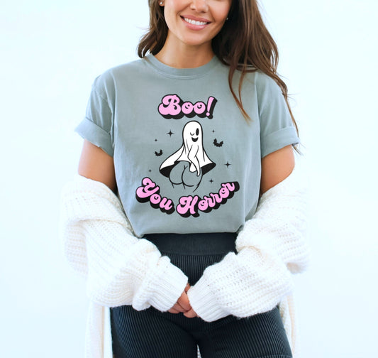 Boo You Horror Funny Sexy Ghost Adult Halloween Shirt