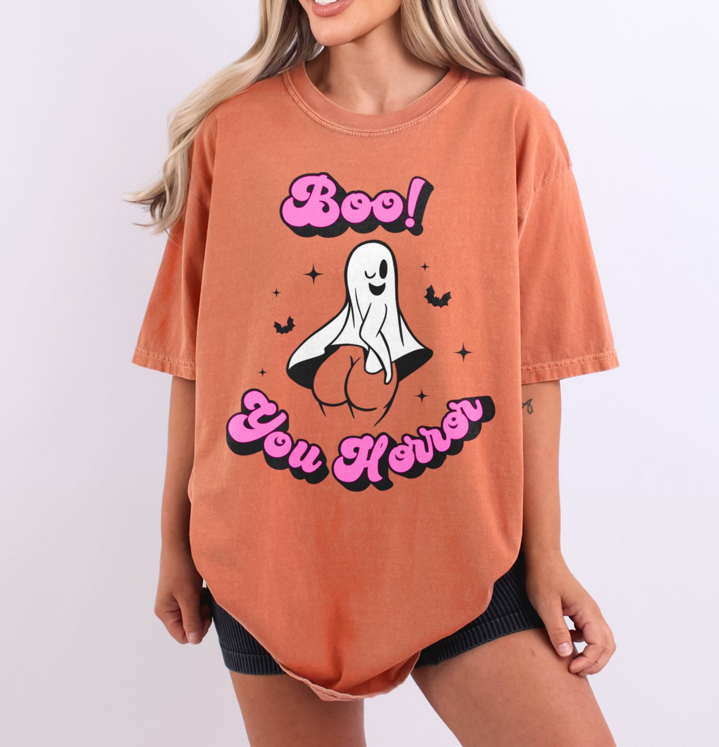 Boo You Horror Funny Sexy Ghost Adult Halloween Shirt