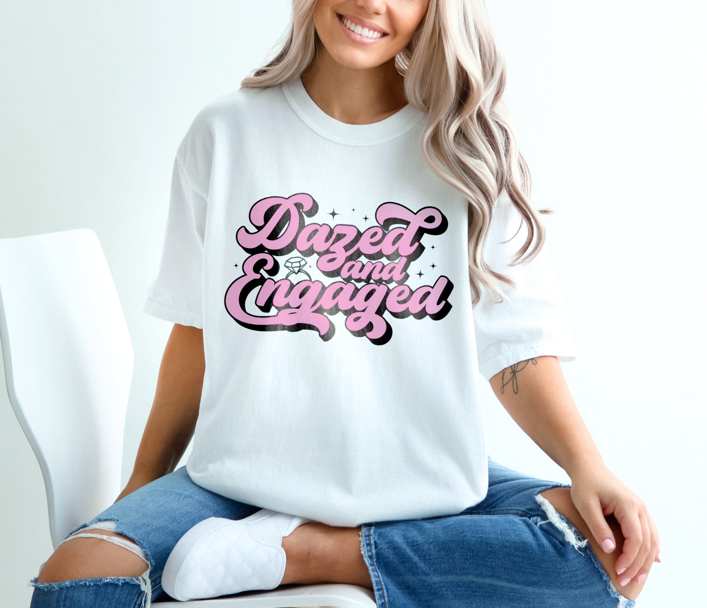 Dazed and Engaged Shirt, Retro Fiancee Shirt