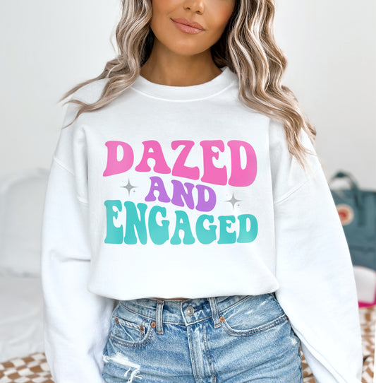 Dazed and Engaged Sweatshirt, Groovy Retro Fiancee Sweater