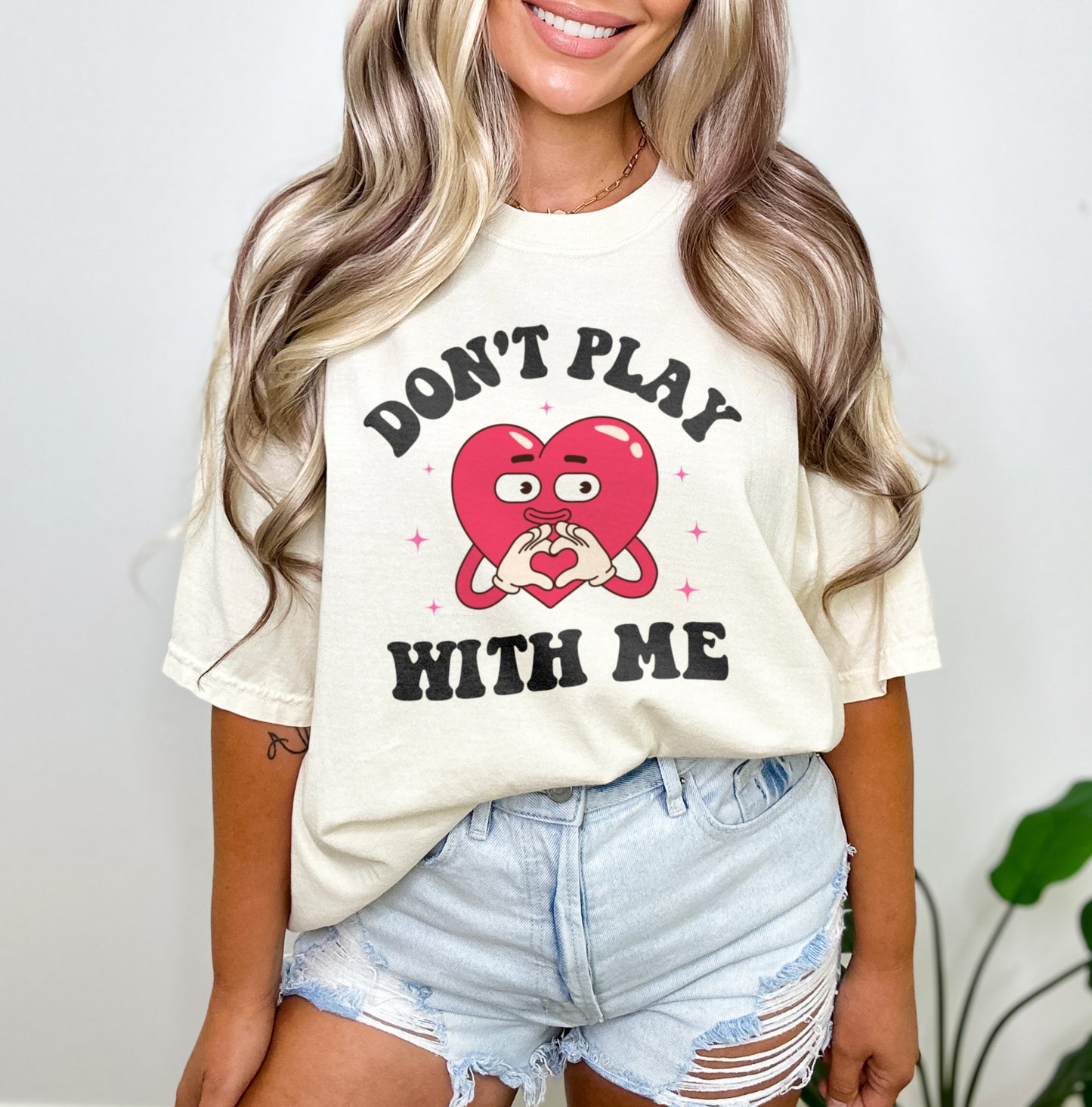 Don't Play With Me Candy Heart Valentine's Day Shirt, Don't Play With My Heart Galentine's Day Shirt