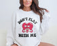 Don't Play With My Heart Funny Valentine's Day Sweatshirt, Don't Play With Me Retro Valentine's Day Heart Sweater