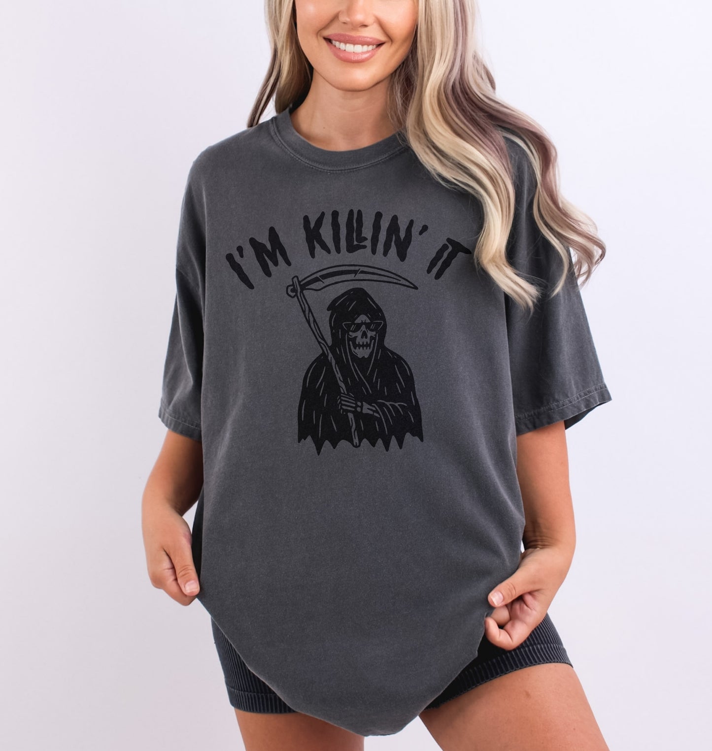 I'm Killin' It Funny Grim Reaper Halloween Shirt