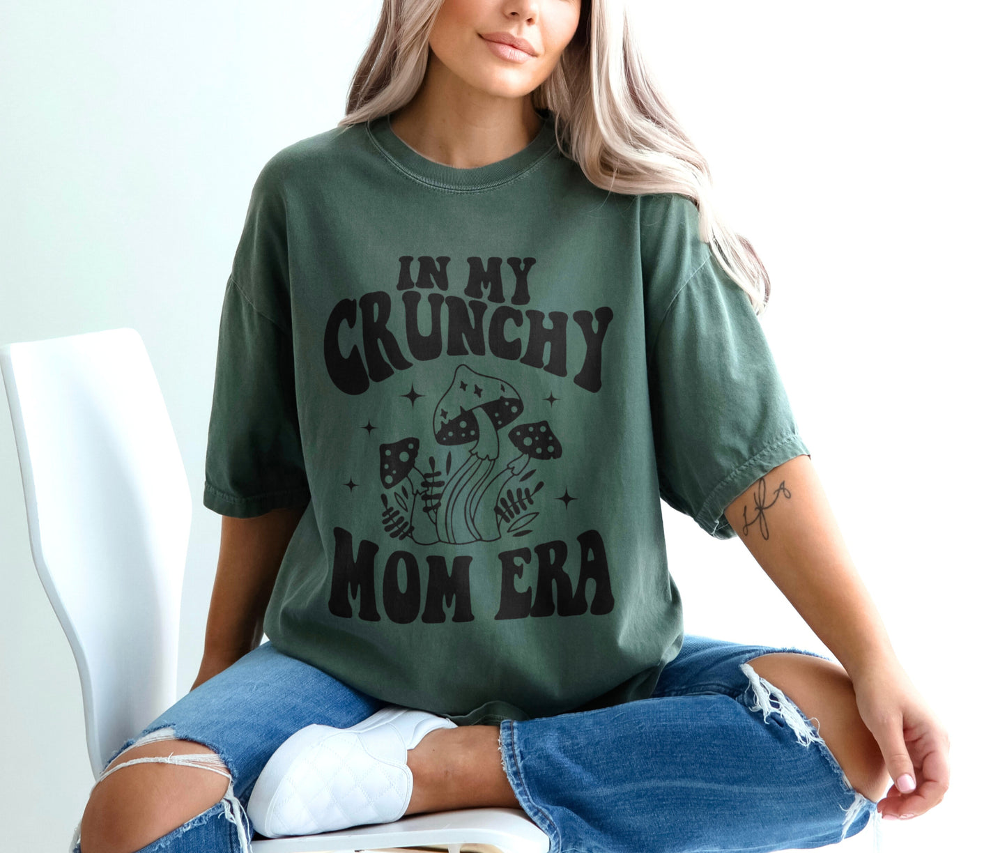 In My Crunchy Mom Era Shirt, Mushroom Crunchy Mom Shirt, Holistic Natural Mom Shirt