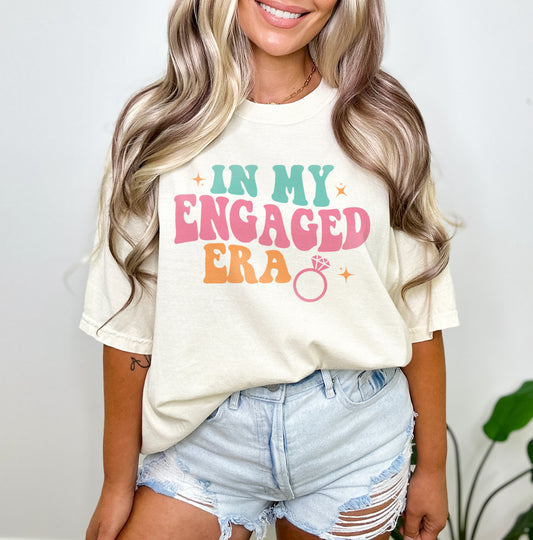 In My Engaged Era Shirt, Retro Engagement Ring Fiancee Shirt