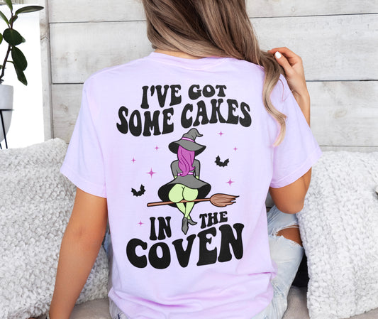 I've Got Some Cakes in the Coven Funny Booty Witch Adult Halloween Shirt