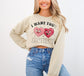 I Want You Funny Valentine's Day Sweatshirt, Retro Hearts I Want Your Money Sweater