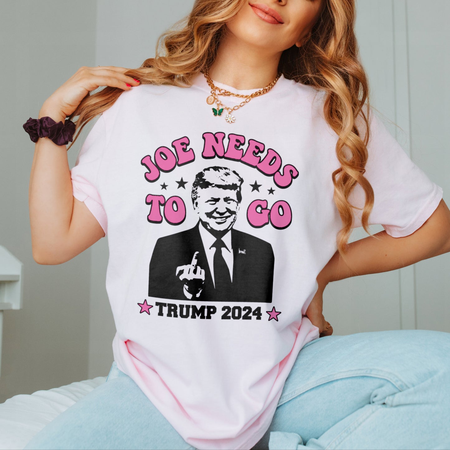 Joe Needs To Go Middle Finger Donald Trump 2024 Republican Shirt