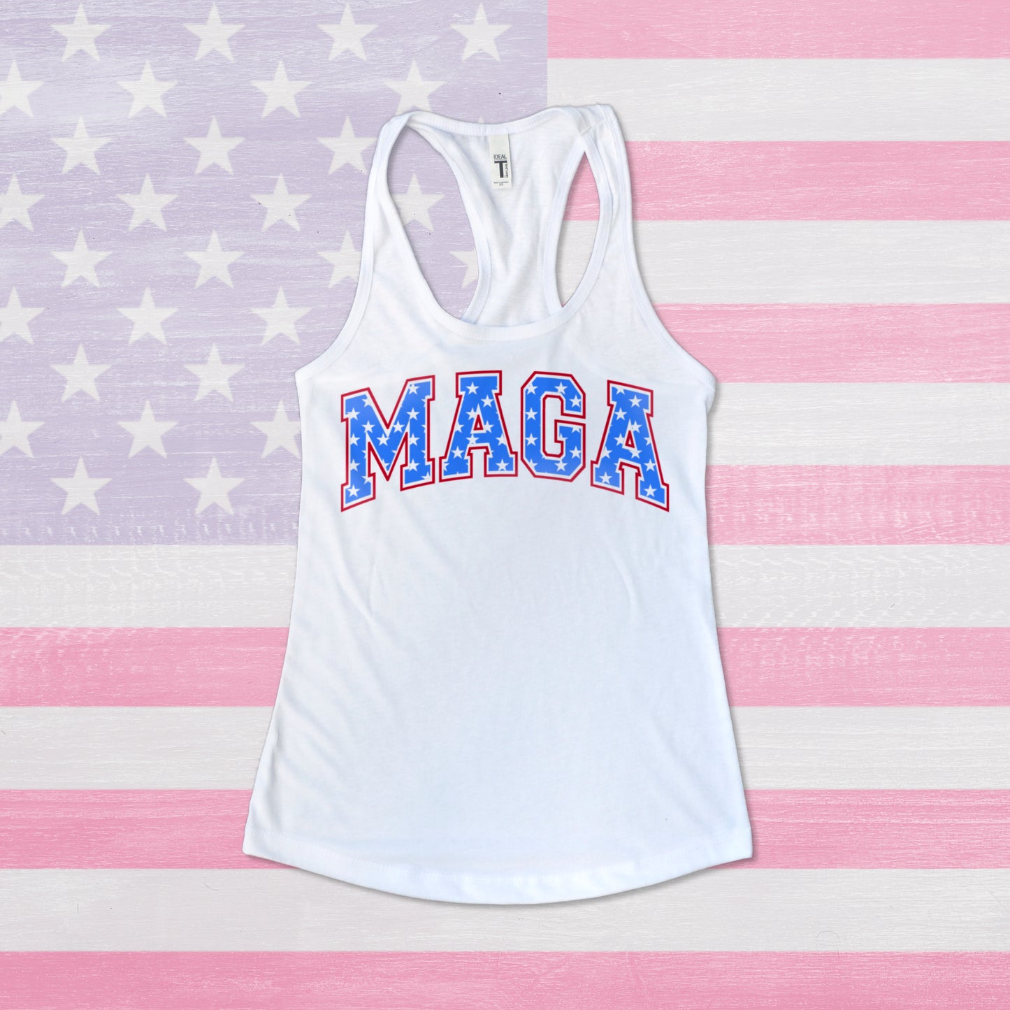 MAGA American Flag Donald Trump 4th of July Tank Top