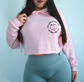 My Love Will Grow and So Will This Ass Funny Crop Top Gym Hoodie, Peachy Muscle Mommy Cropped Hoodie