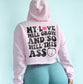 My Love Will Grow and So Will This Ass Funny Crop Top Gym Hoodie, Peachy Muscle Mommy Cropped Hoodie