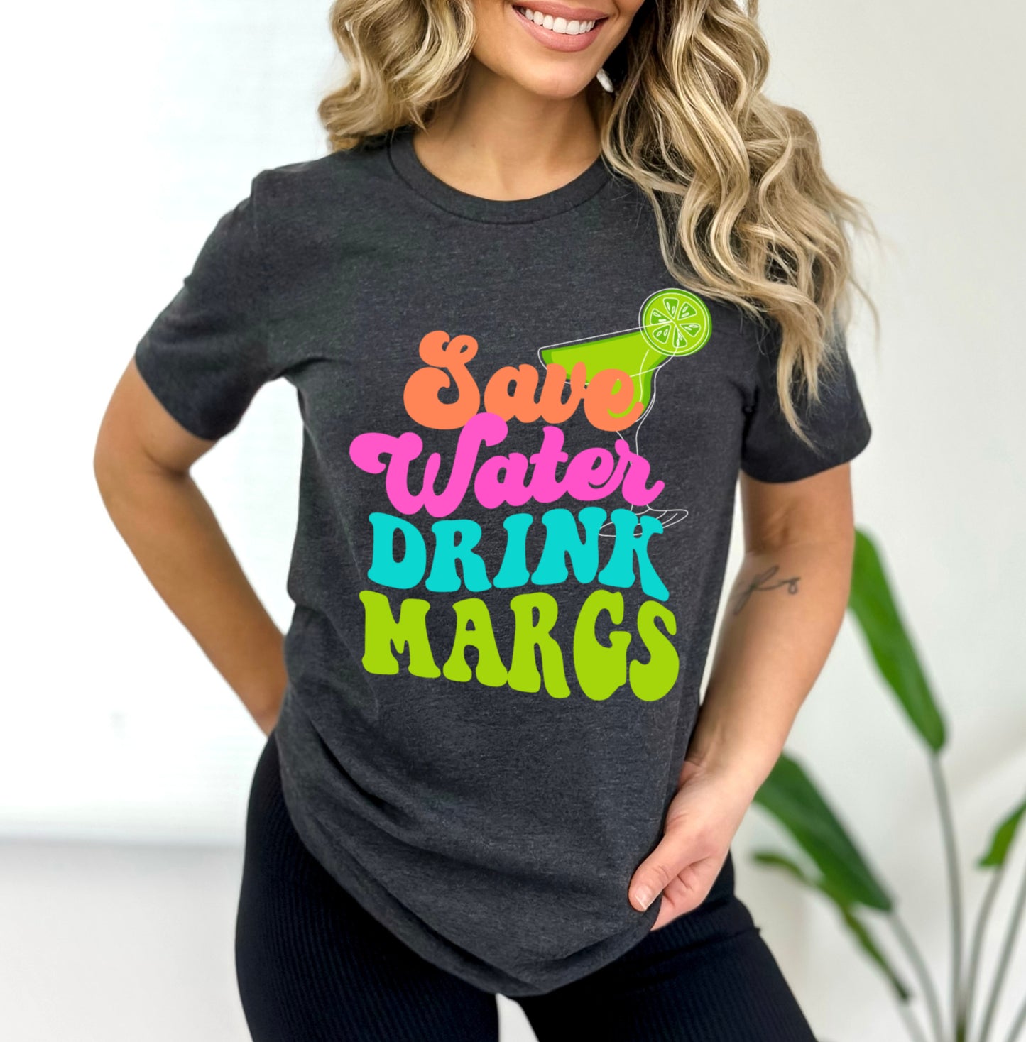 Save Water Drink Margs Funny Tequila Margarita Drinking Shirt