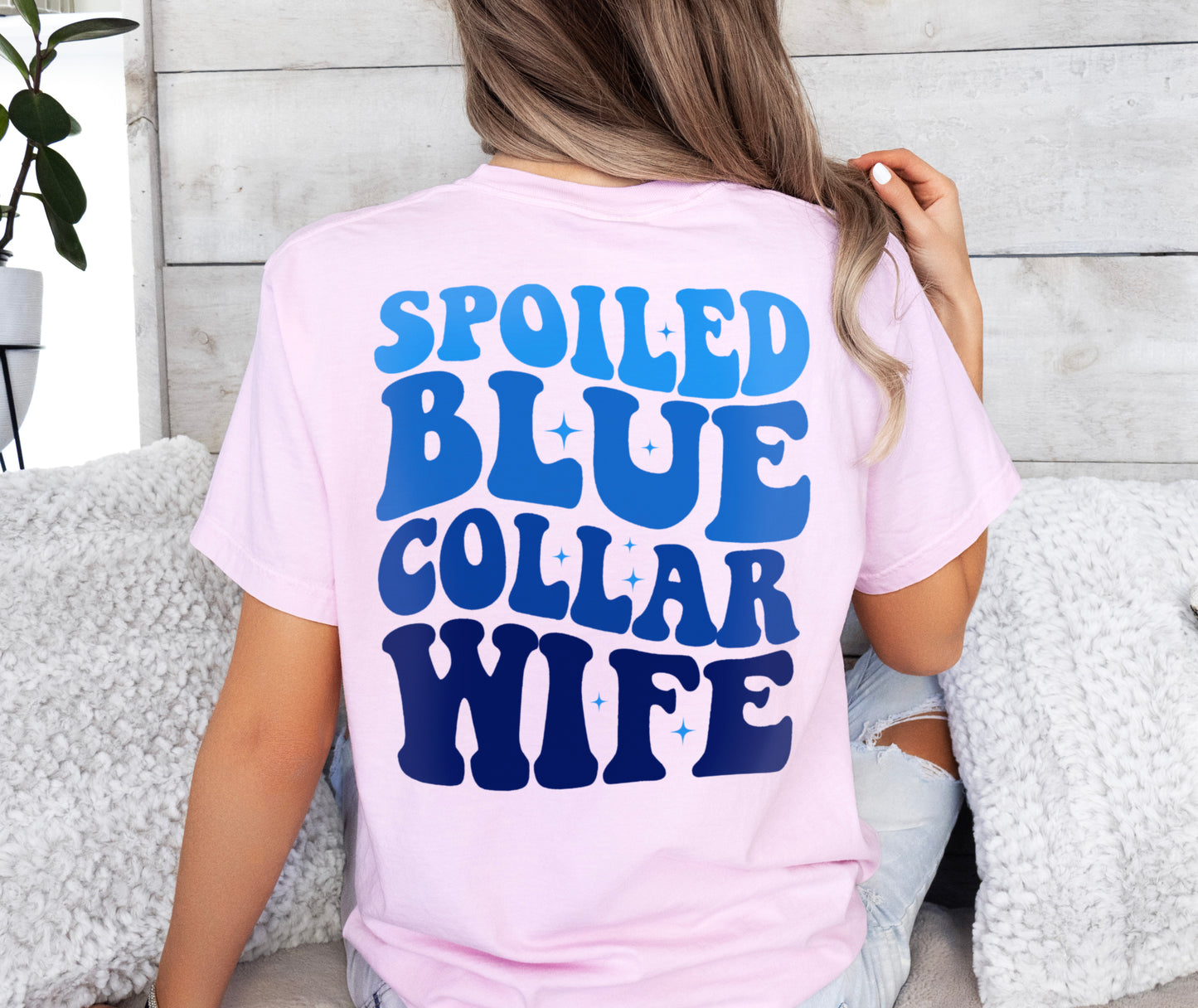 Spoiled Blue Collar Wife Shirt, Blue Collar Wifey Shirt