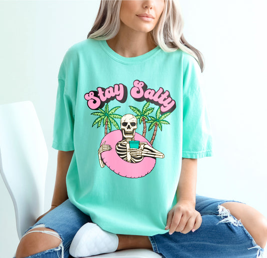 Stay Salty Skeleton Beach Summer Shirt