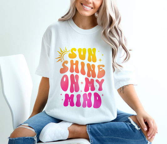 Sunshine On My Mind Shirt, Retro Summer Beach Shirt