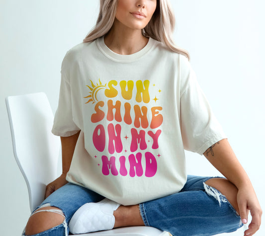 Sunshine On My Mind Shirt, Retro Summer Beach Shirt