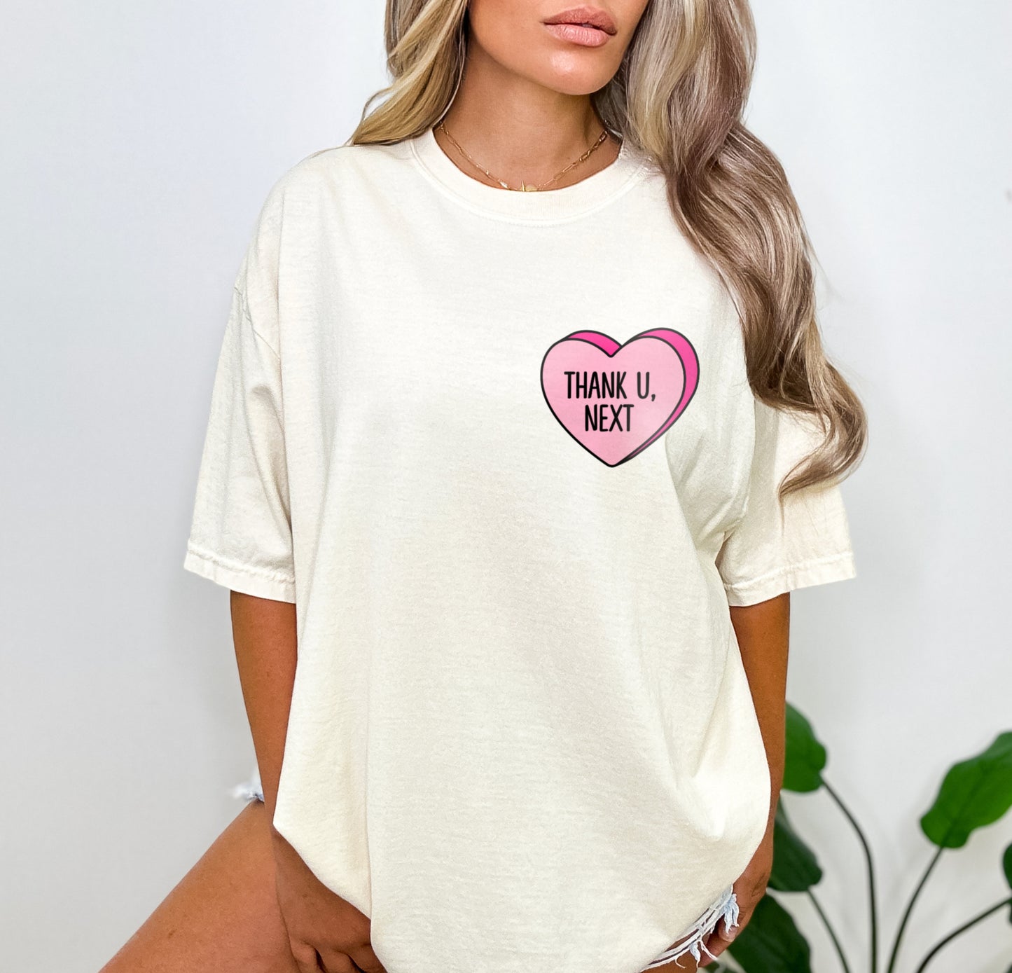 Thank U Next Candy Heart Funny Valentine's Day Shirt, Thank You Next Single Galentine's Day Shirt