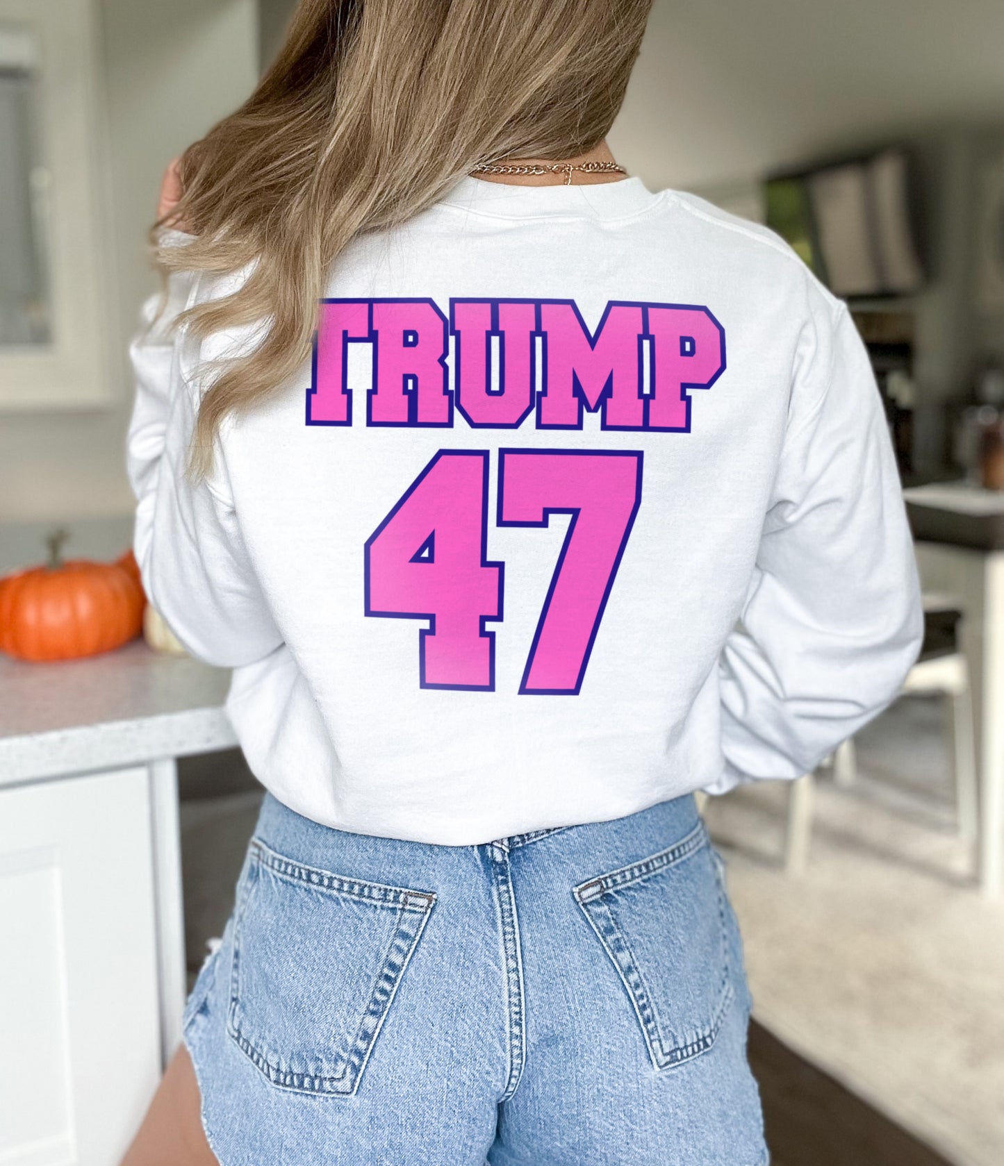 Trump 47 Jersey Style Donald Trump Republican Sweatshirt