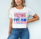 Voting For a Felon Trump 2024 4th of July Republican Crop Top Shirt