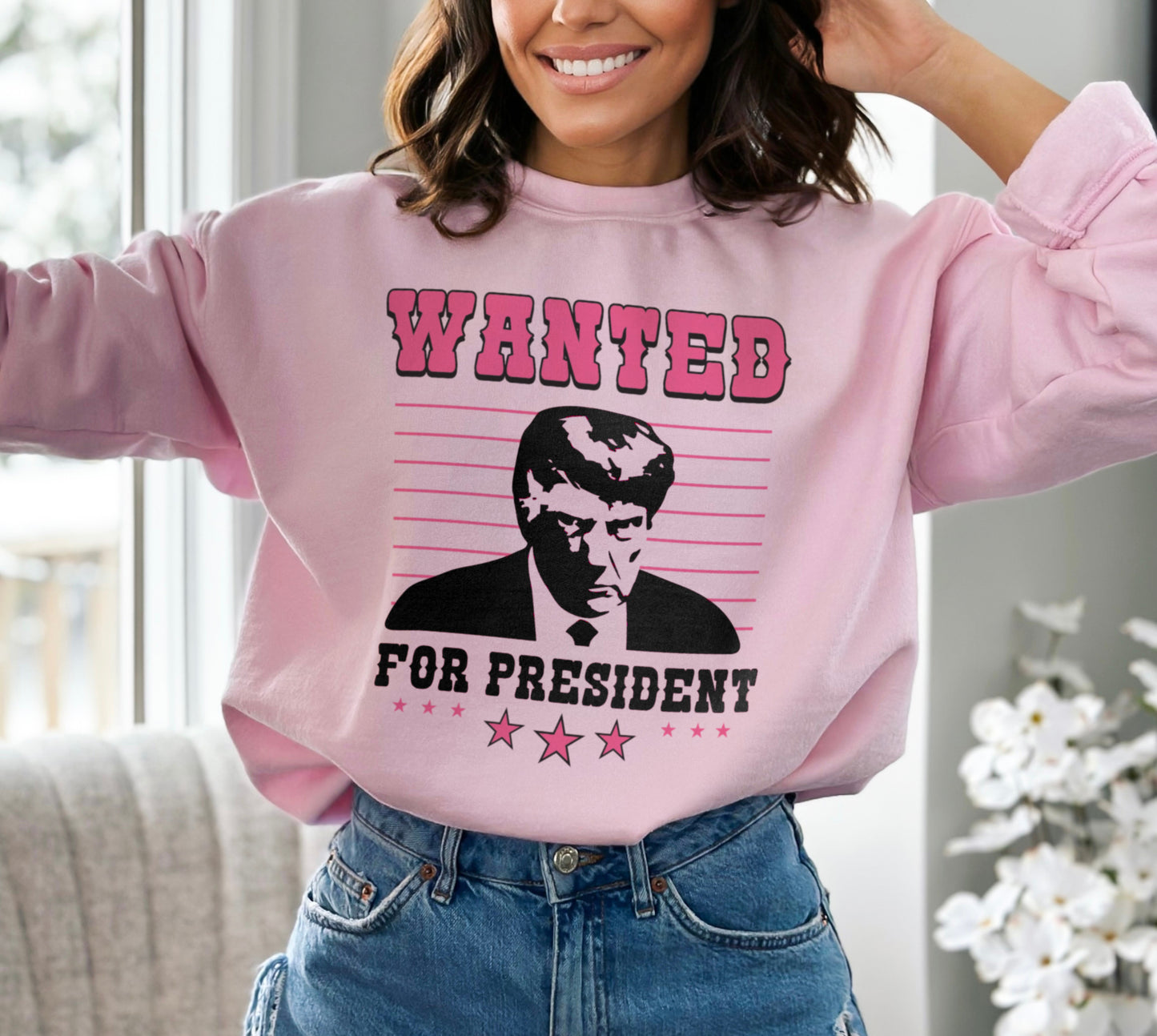 Wanted For President Donald Trump 2024 Republican Sweatshirt