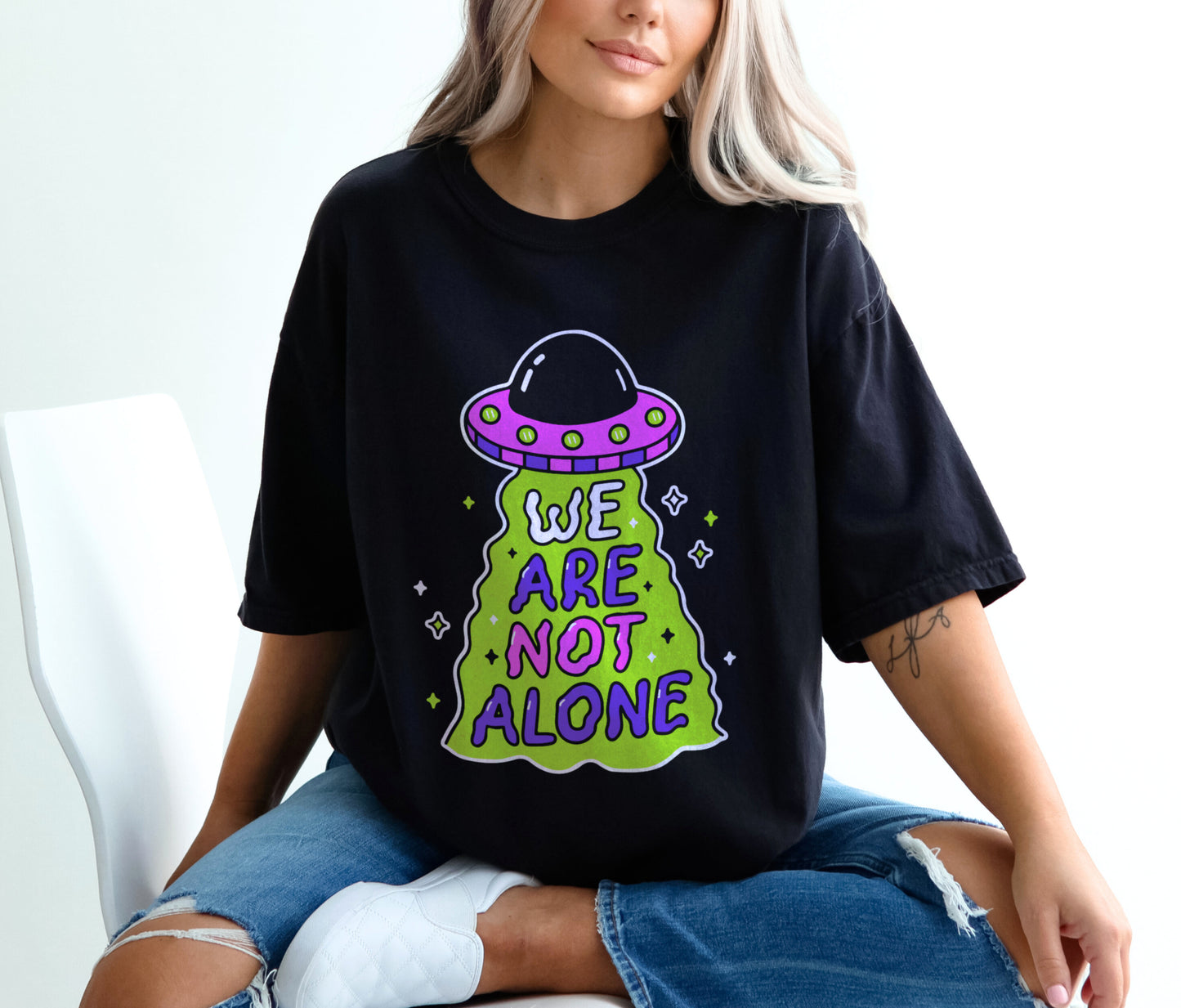 We Are Not Alone Alien UFO Shirt