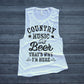 country music and beer shirt