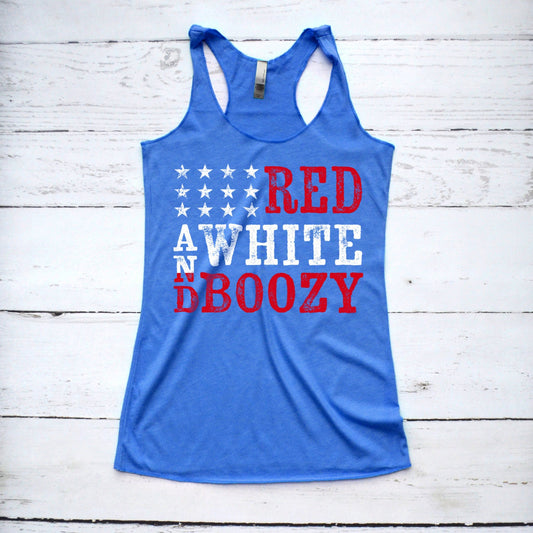 red white and boozy funny fourth of july shirt