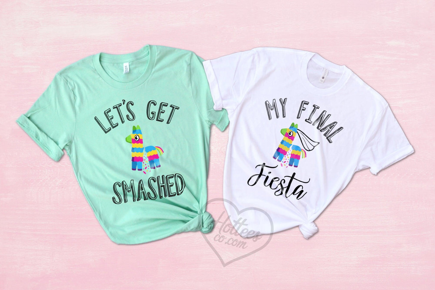 My Final Fiesta and Let's Get Smashed Cinco De Mayo Bachelorette Party Shirts