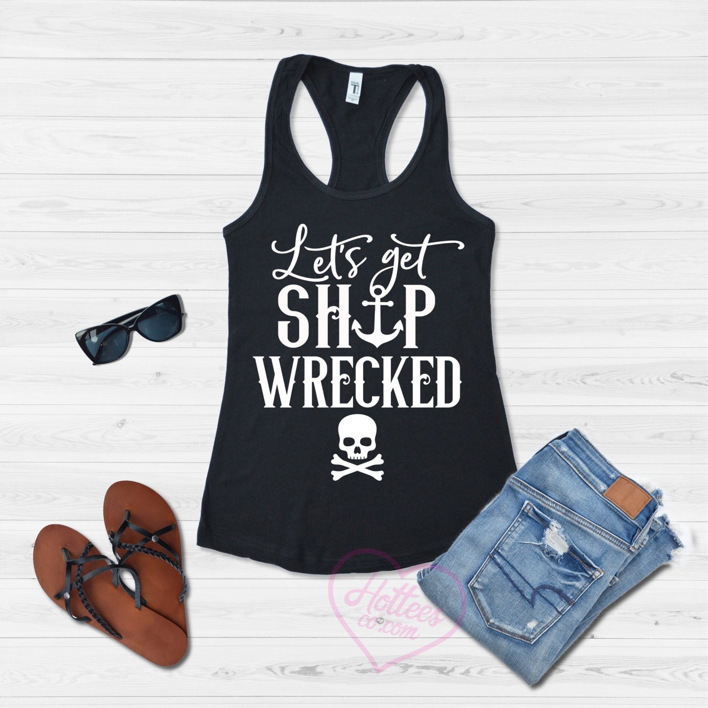 Let's Get Ship Wrecked Funny Pirate Shirt, Pirate Drinking Shirt