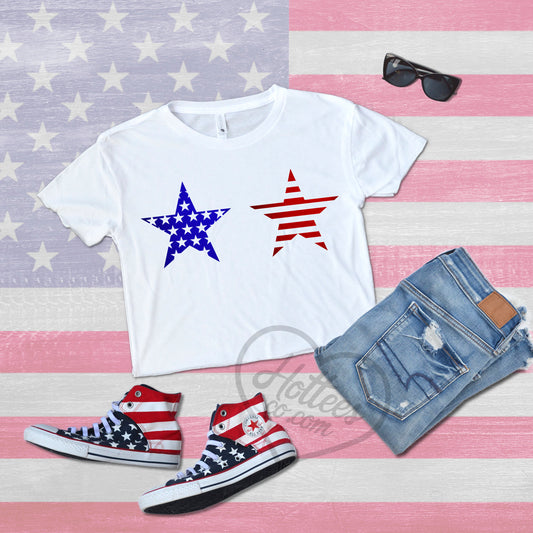 american flag star boobs shirt