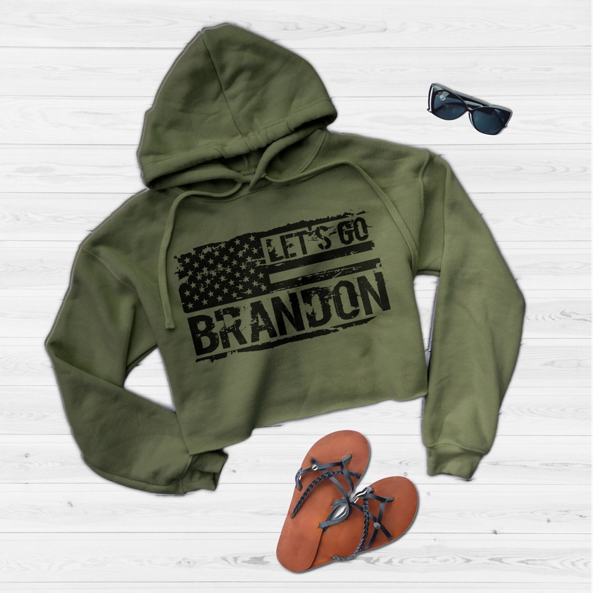 let's go brandon american flag trump 2024 republican hoodie