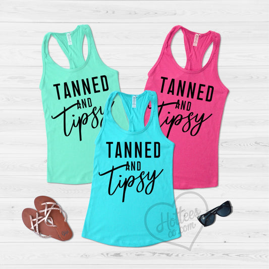 tanned and tipsy tank top