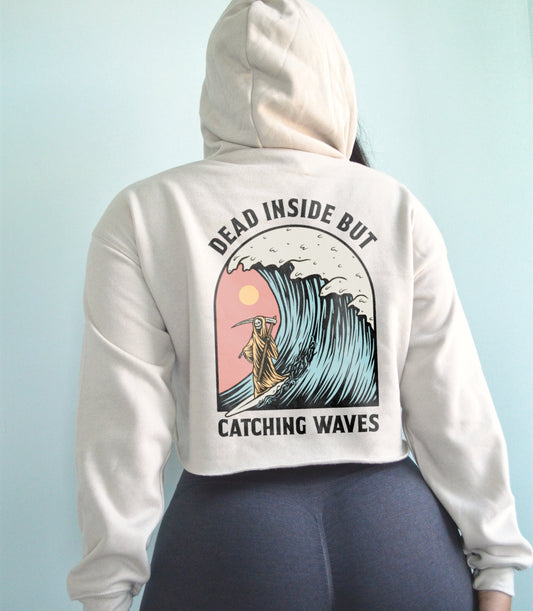 grim reaper surfing hoodie