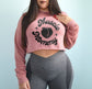 Muscle Mommy Hoodie, Peach Booty Gym Crop Top Hoodie