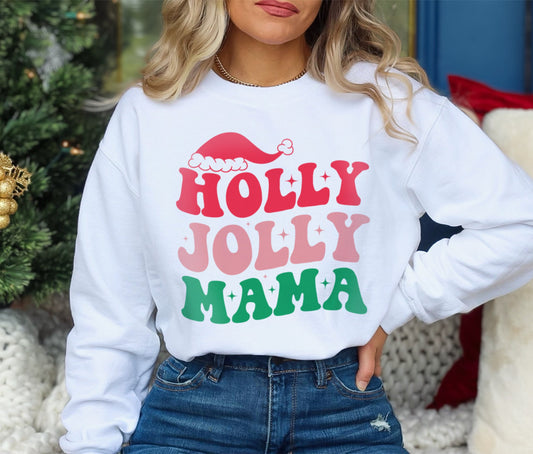 Holly Jolly Mama Christmas Sweatshirt